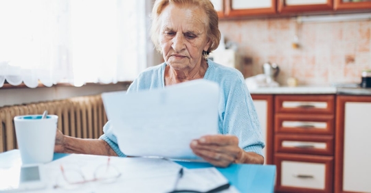 looking at utility bill